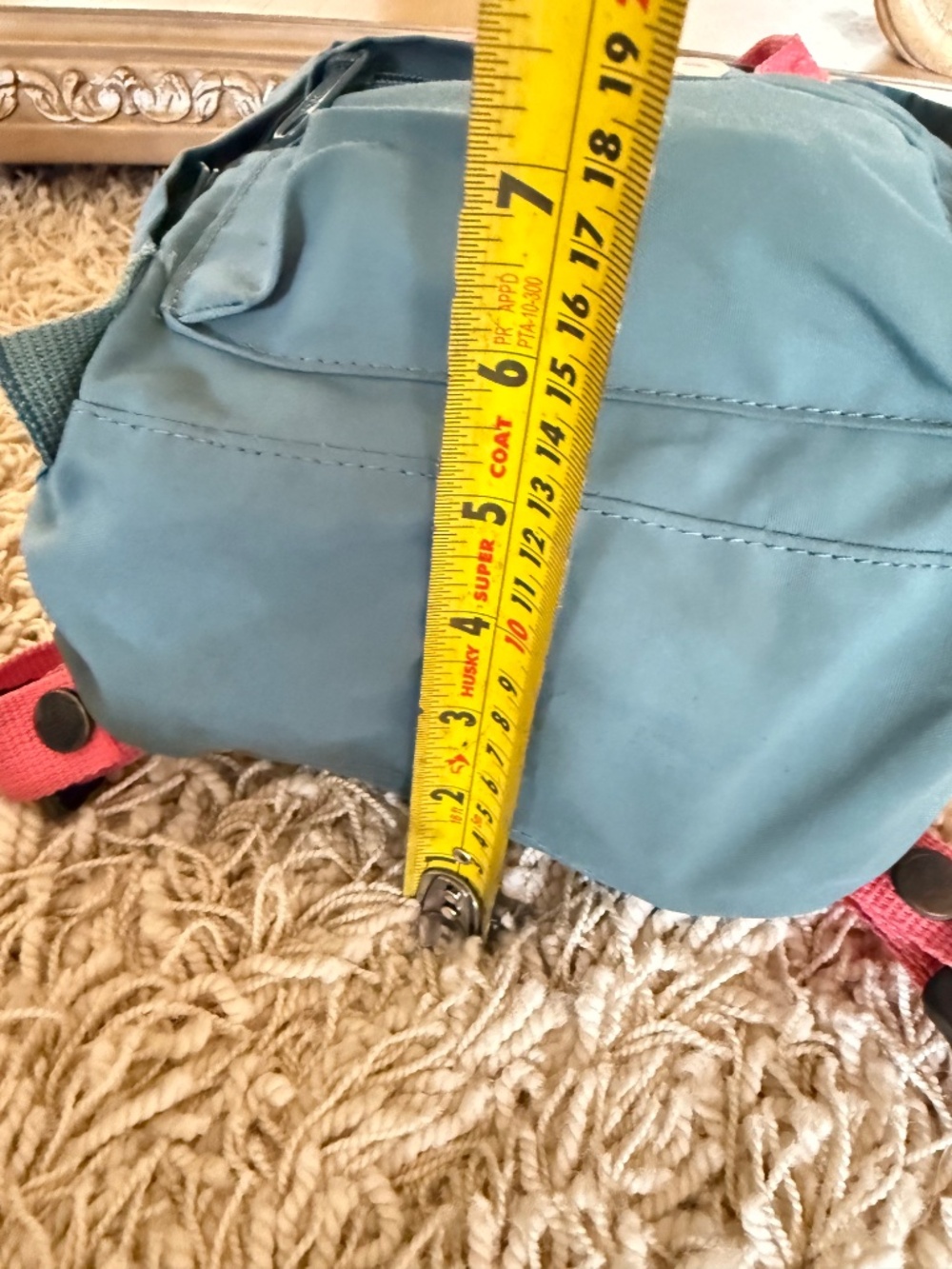 Fjallraven Kanken Mini Backpack Green Pink Adjustable Straps Small School Travel - Picture 12 of 13